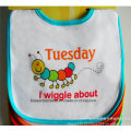 OEM Produce personnalisé Cartoon Imprimé Cartoon Coton Coton Blanc Babywear Feeder Drool Bib